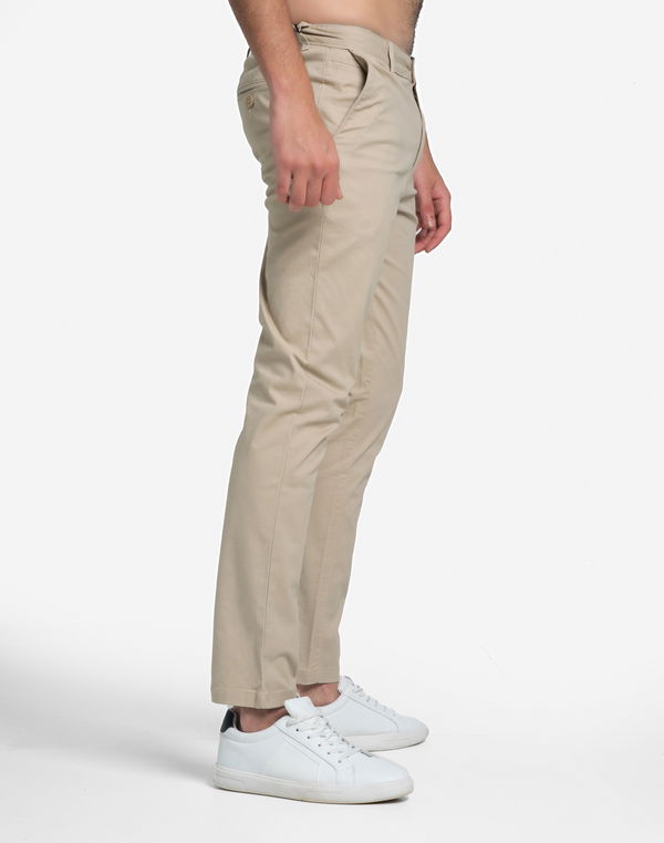 NOLIMIT Men's Slim Fit Standard Waist Casual Pant Beige