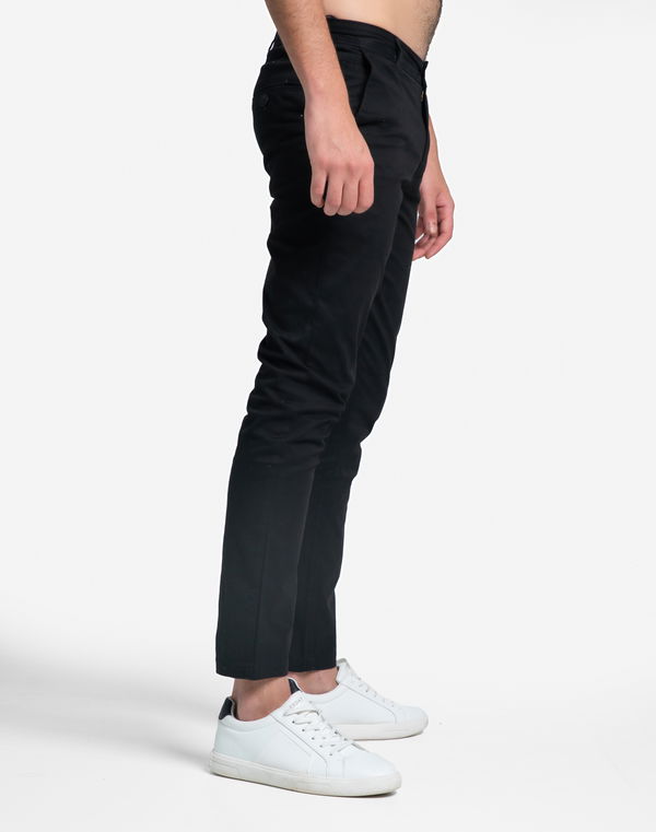NOLIMIT Men's Slim Fit Standard Waist Casual Pant Black