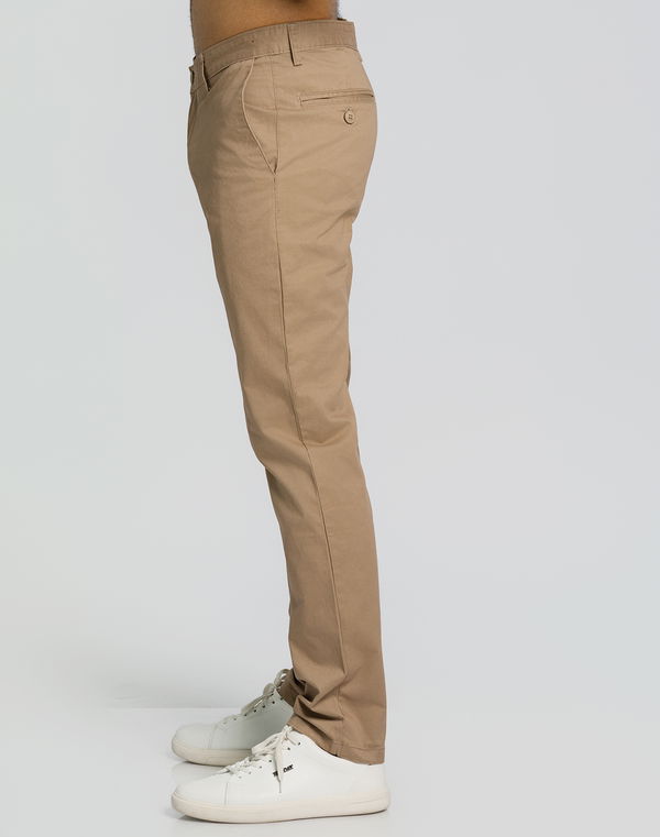 NOLIMIT Men's Slim Fit Standard Waist Casual Pant Brown