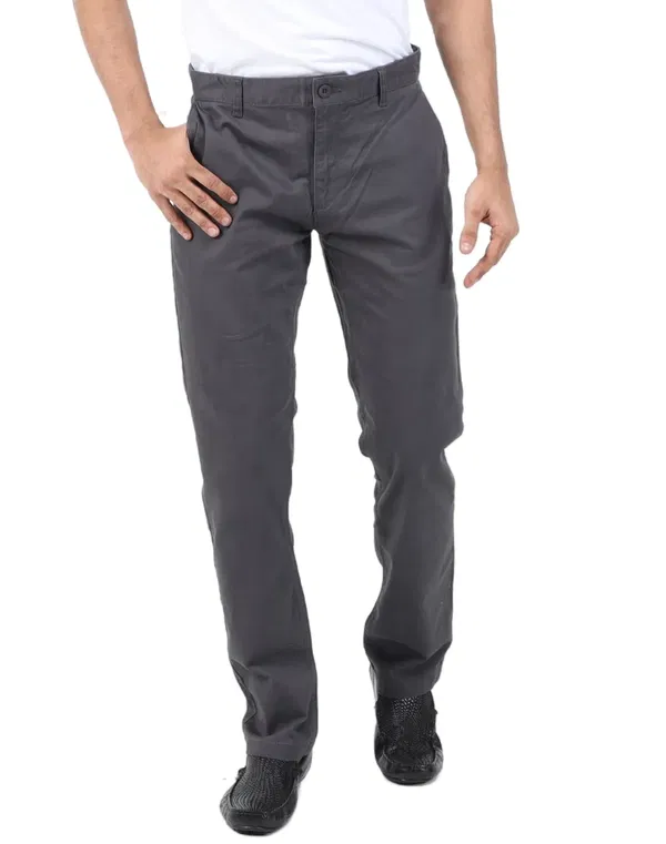 NOLIMIT Men's Slim Fit Standard Waist Casual Trouser Grey