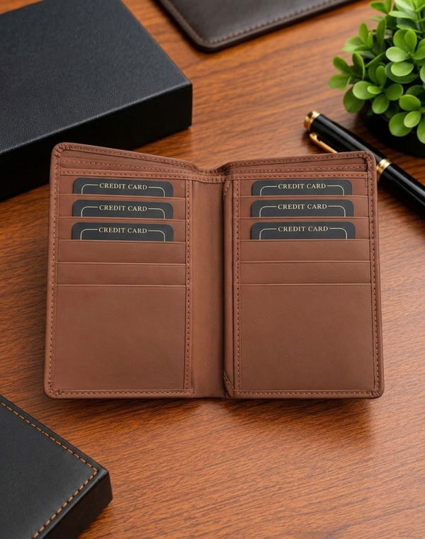 NOLIMIT Men's Bill Fold Leather Wallet Coffee
