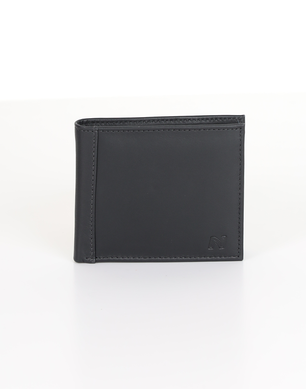 NOLIMIT Men's Leather Bill Fold Wallet Black