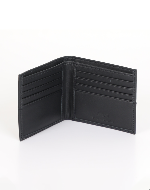 NOLIMIT Men's Leather Bill Fold Wallet Black