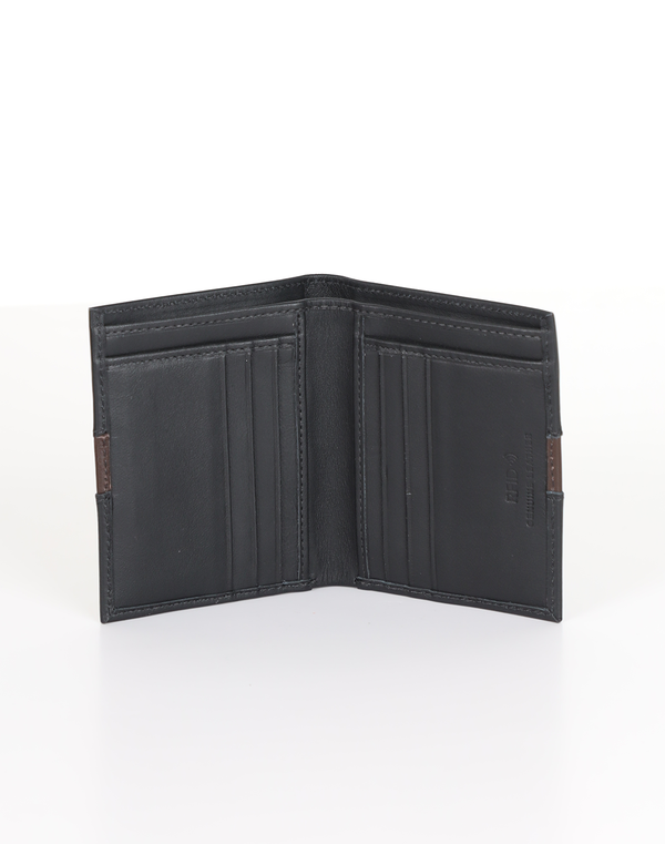 NOLIMIT Men's Leather Bill Fold Wallet Black