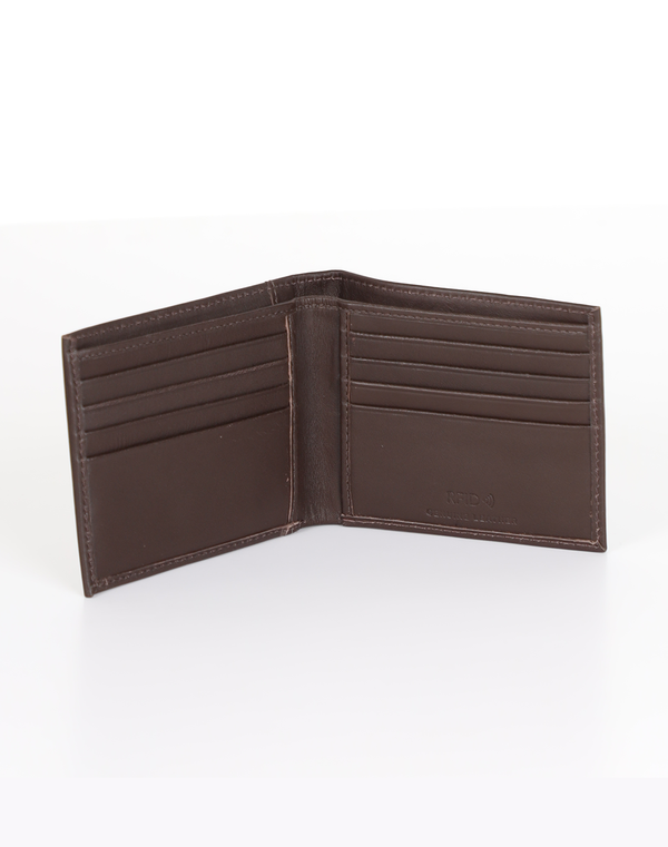 NOLIMIT Men's Leather Bill Fold Wallet Coffee