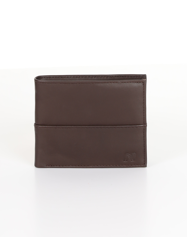 NOLIMIT Men's Leather Bill Fold Wallet Coffee