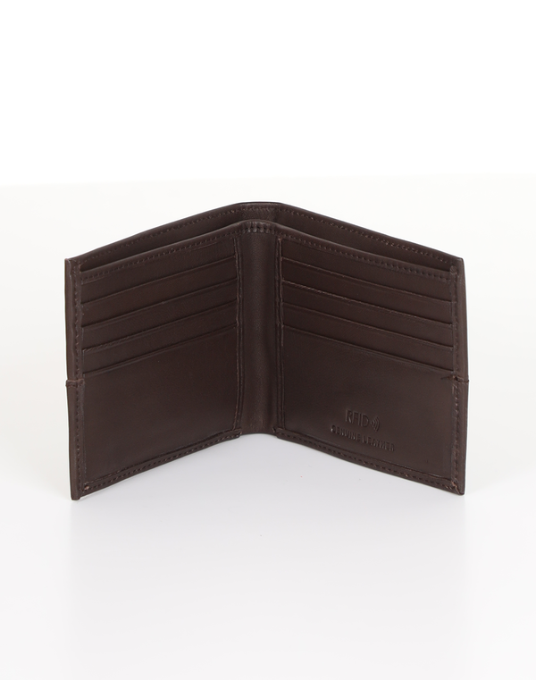 NOLIMIT Men's Leather Bill Fold Wallet Coffee