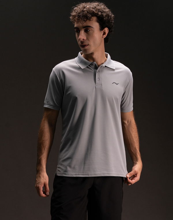 NOLIMIT Men's Polo Slim Fit Sports T-Shirt Gray