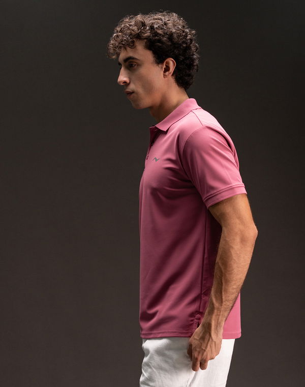 NOLIMIT Men's Polo Slim Fit Sports T-Shirt Rose
