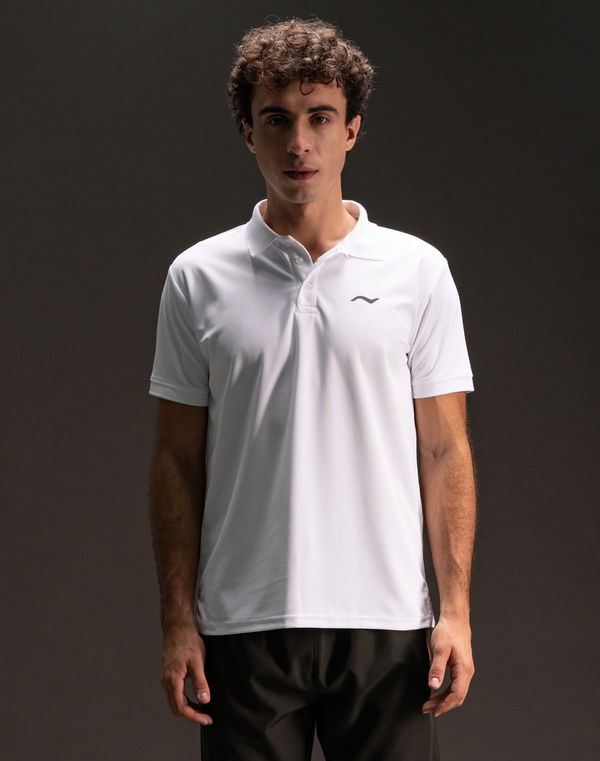 NOLIMIT Men's Polo Slim Fit Sports T-Shirt White