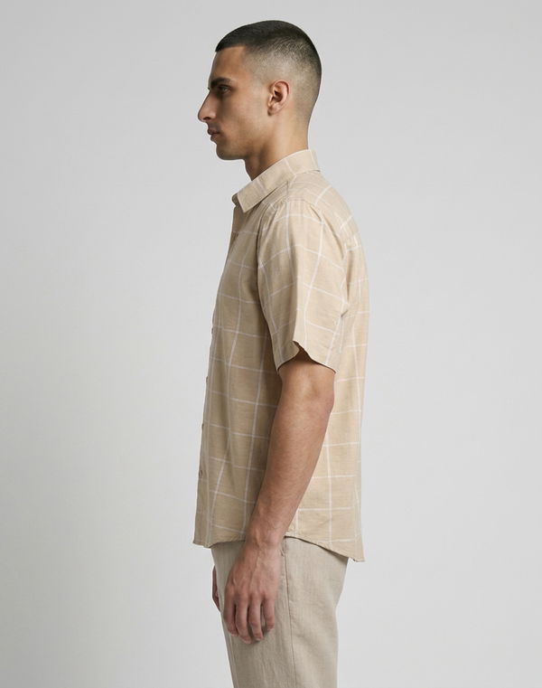 NOLIMIT Men's Regular Fit Casual Shirt Beige