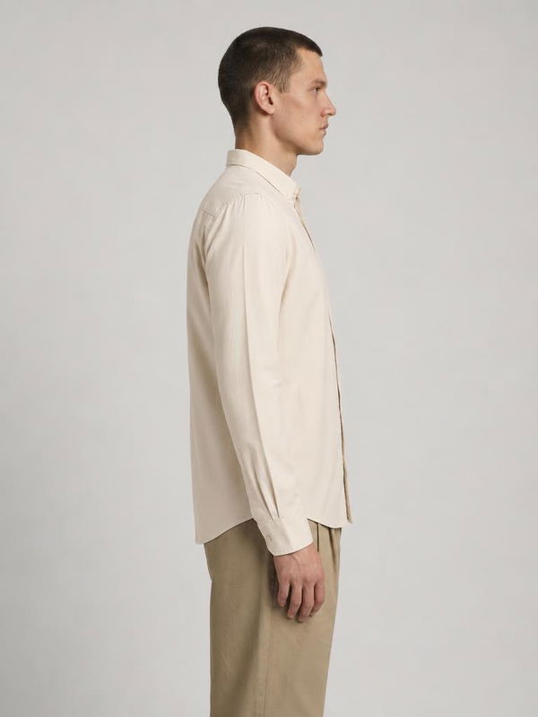 NOLIMIT Men's Regular Fit Casual Shirt Beige