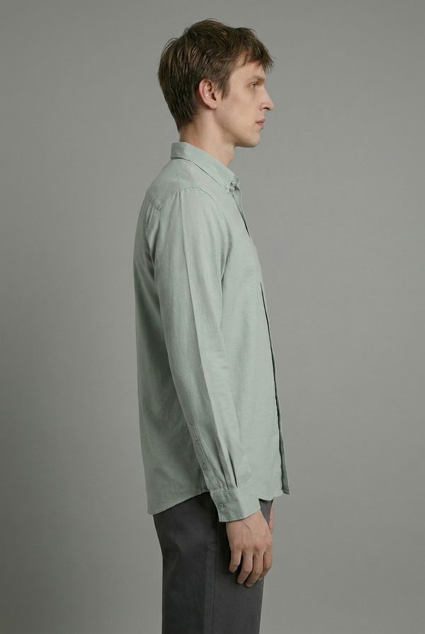 NOLIMIT Men's Regular Fit Casual Shirt Olive Green