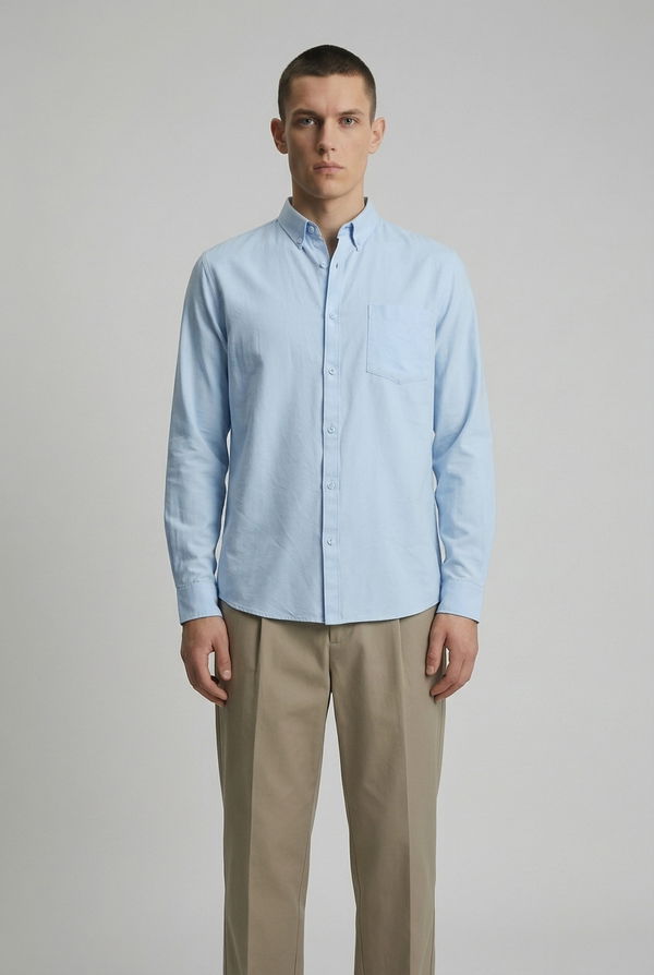 NOLIMIT Men's Regular Fit Casual Shirt Sky Blue