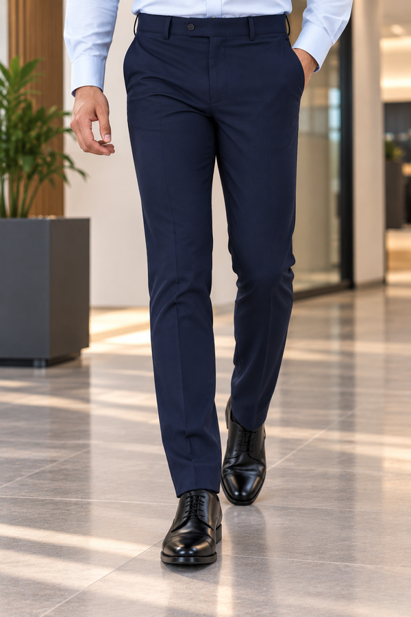 NOLIMIT Men's Regular Fit Formal Trouser Navy