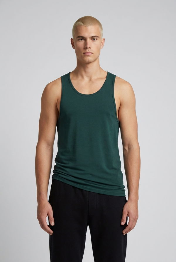 NOLIMIT Men's Regular Fit Tank Top Dark Green