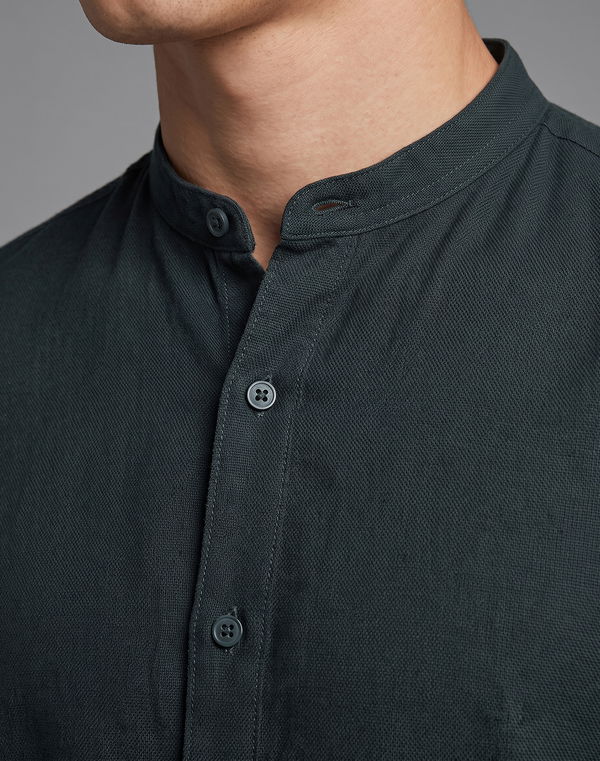 NOLIMIT Men's Slim Fit Casual Shirt Dark Green