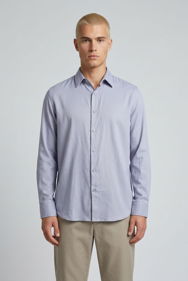 NOLIMIT Men's Slim Fit Casual Shirt Grey