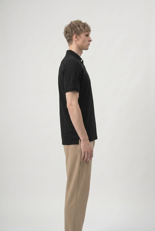 NOLIMIT Men's Slim Fit Polo T-Shirt Black