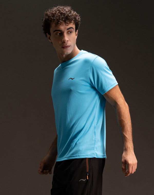 NOLIMIT Men's Slim Fit Sports T-Shirt Blue