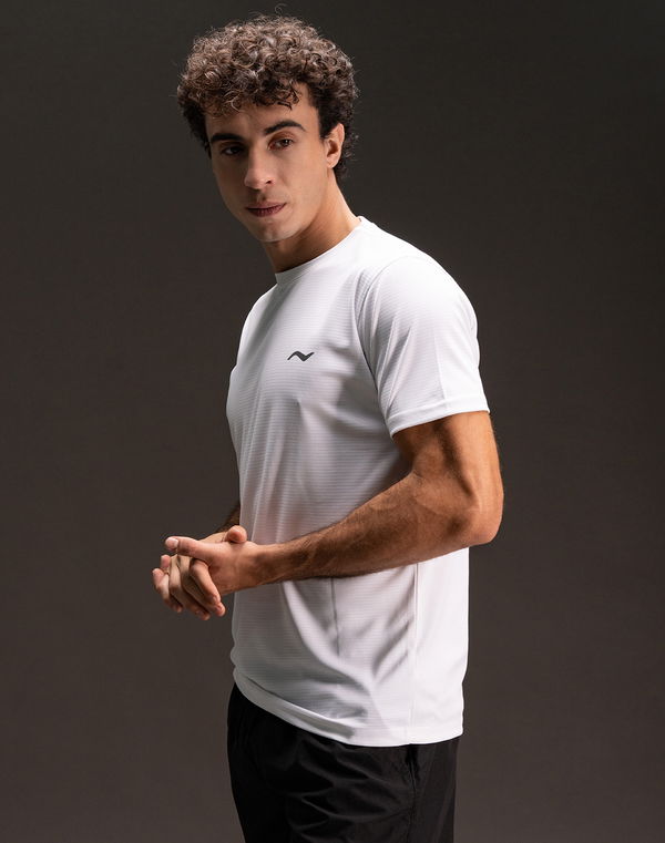 NOLIMIT Men's Slim Fit Sports T-Shirt White