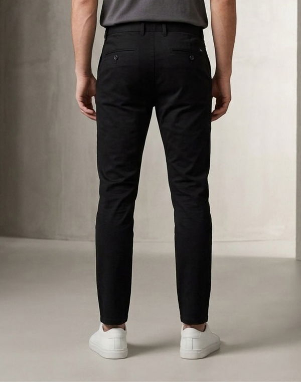 NOLIMIT Men's Slim Fit Standard Waist Casual Pant Black