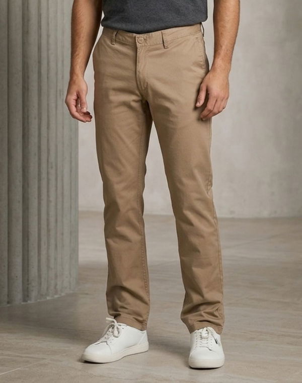 NOLIMIT Men's Slim Fit Standard Waist Casual Pant Brown