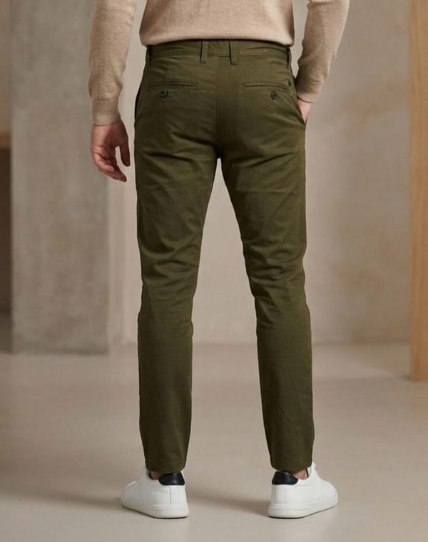 NOLIMIT Men's  Slim Fit Standard Waist Casual Pant Olive Green