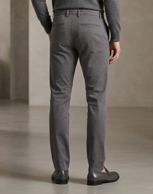 NOLIMIT Men's Slim Fit Standard Waist Casual Trouser Grey