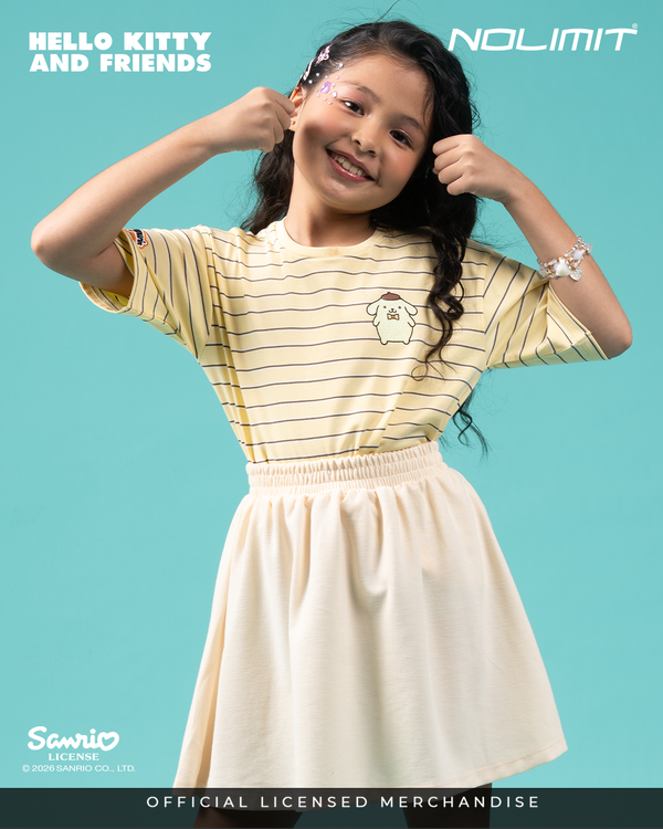 NOLIMIT SANRIO Girls Stripe Oversized T-Shirt