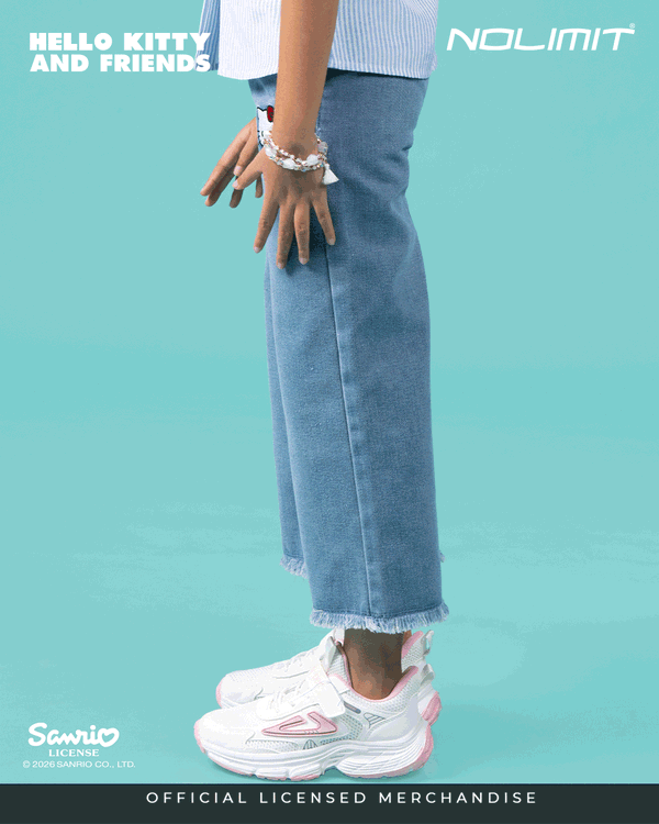 NOLIMIT SANRIO Girls Wide Leg Jeans
