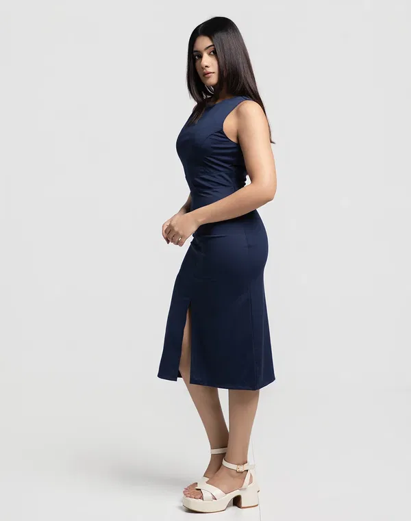NOLIMIT STRIPE WORK Women's Sleeveless Formal Dress