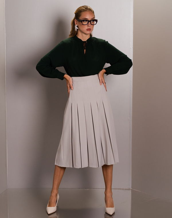 NOLIMIT THE POLKA CODE Pleated Formal Skirt