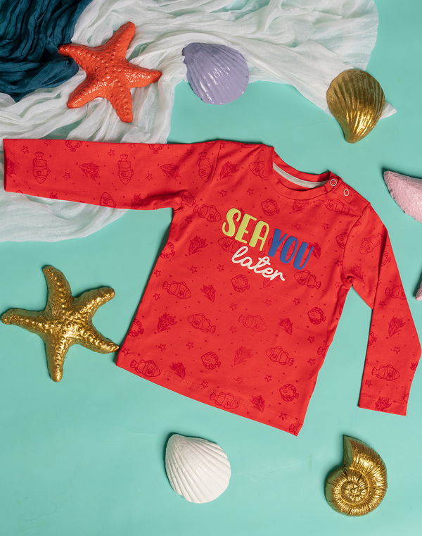 NOLIMIT UNDER THE SEA Baby Boys T-Shirt Light Red