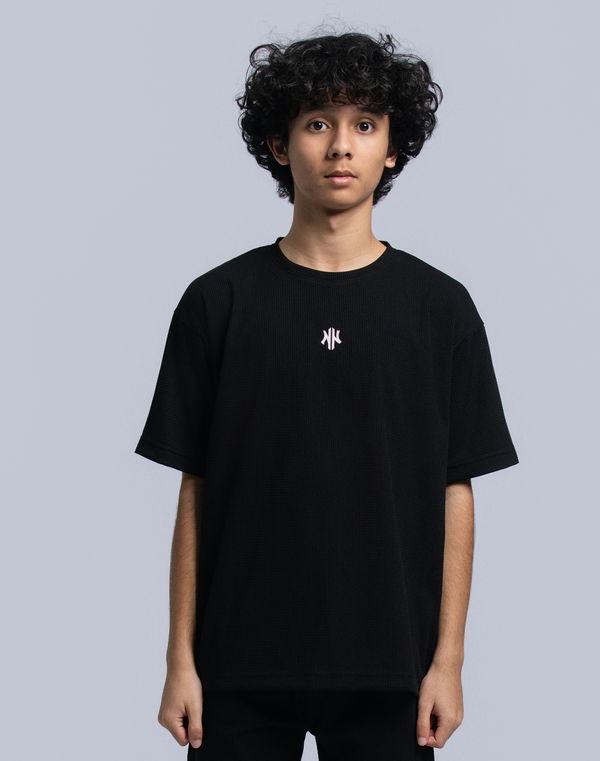 NOLIMIT URBAN WEAR Kids Boys Crew Neck Oversized T-Shirt Black