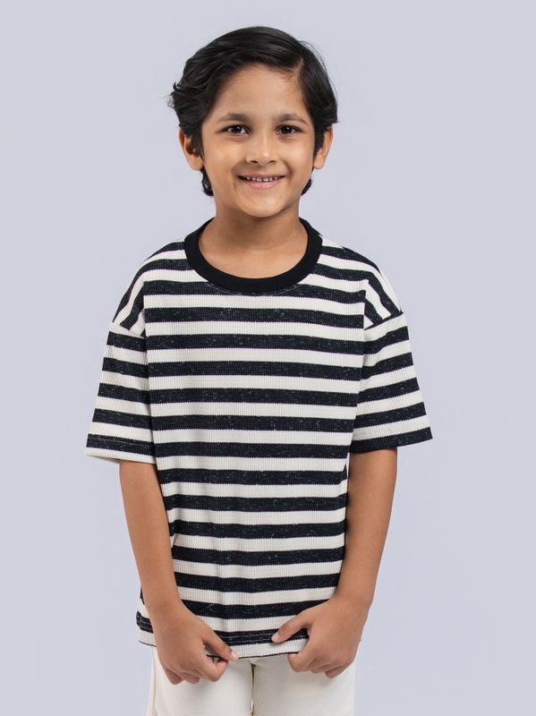 NOLIMIT URBAN WEAR Kids Boys Crew Neck Short Sleeve Oversized T-Shirt Black