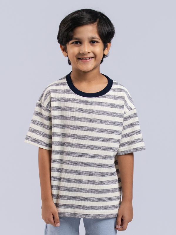 NOLIMIT URBAN WEAR Kids Boys Crew Neck Short Sleeve Oversized T-Shirt Blue
