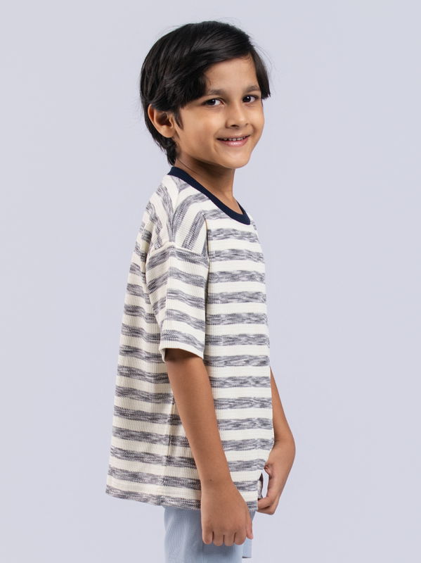NOLIMIT URBAN WEAR Kids Boys Crew Neck Short Sleeve Oversized T-Shirt Blue