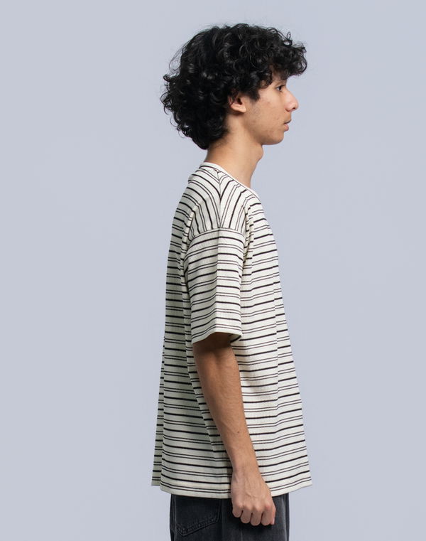 NOLIMIT URBAN WEAR Kids Boys Crew Neck Short Sleeve Oversized T-Shirt Cream