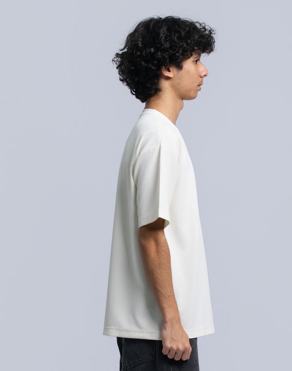 NOLIMIT URBAN WEAR Kids Boys Crew Neck Short Sleeve Oversized T-Shirt Cream
