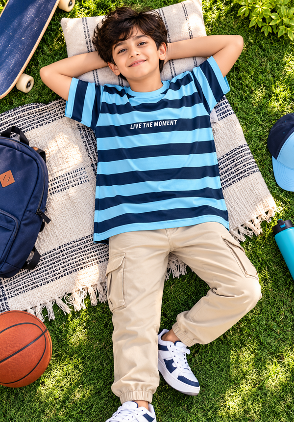 NOLIMIT URBAN WEAR Kids Boys Oversized Stripe T-Shirt