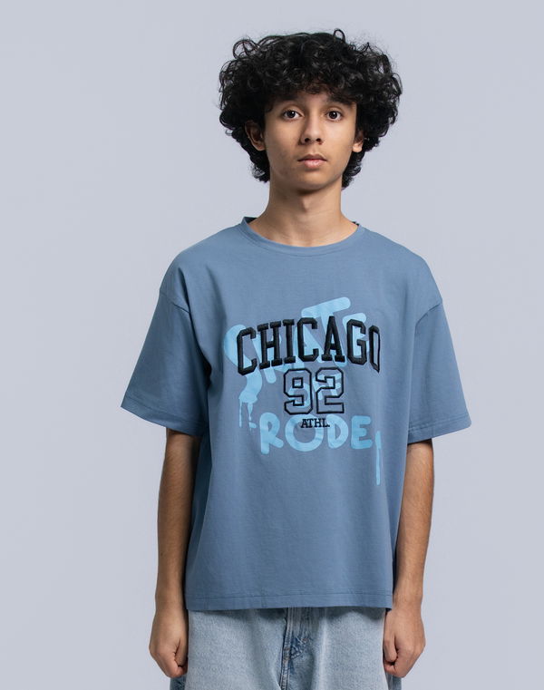 NOLIMIT URBAN WEAR Kids Boys Oversized T-Shirt Dusty Blue