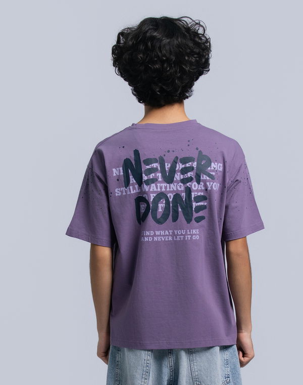 NOLIMIT URBAN WEAR Kids Boys Oversized T-Shirt Purple