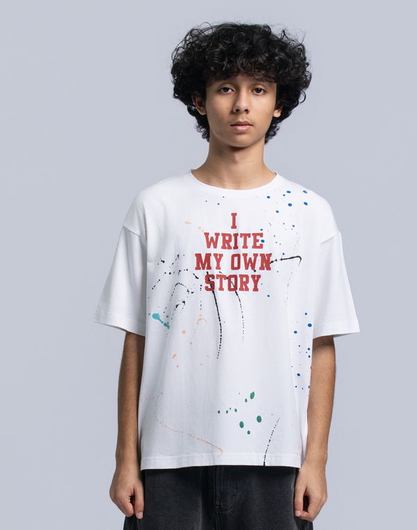 NOLIMIT URBAN WEAR Kids Boys Oversized T-Shirt White