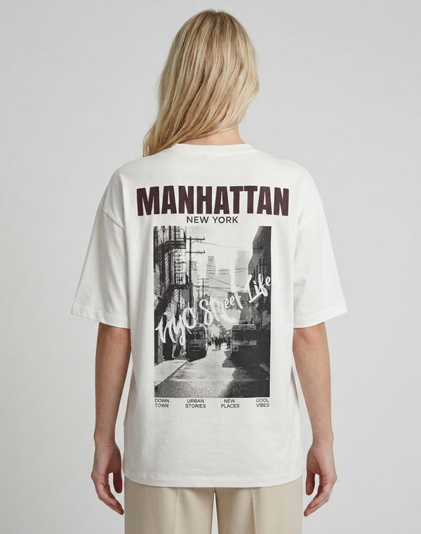 NOLIMIT URBAN WEAR Women's Oversized T-Shirt White