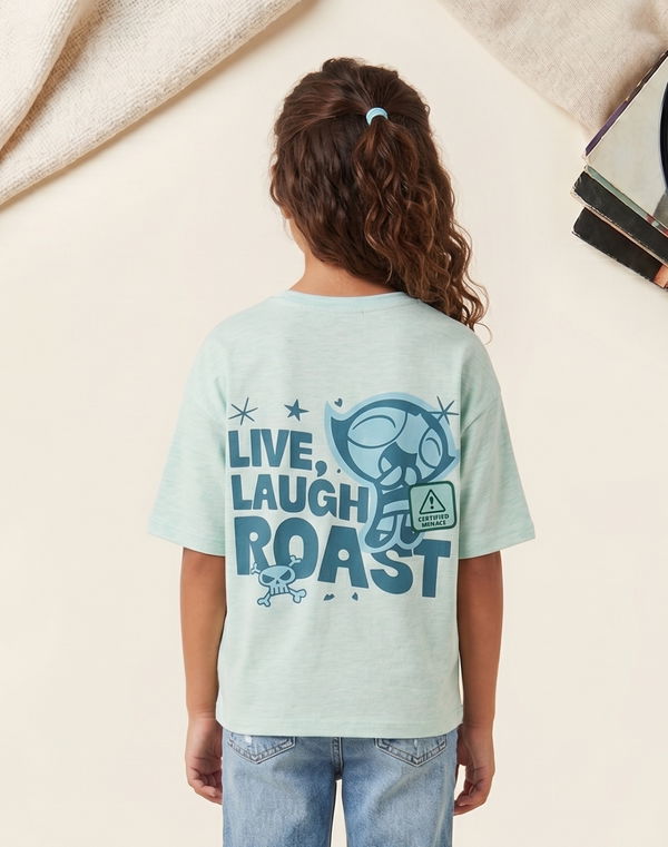 NOLIMIT WARNER BROS Girls Back Print T-Shirt Green