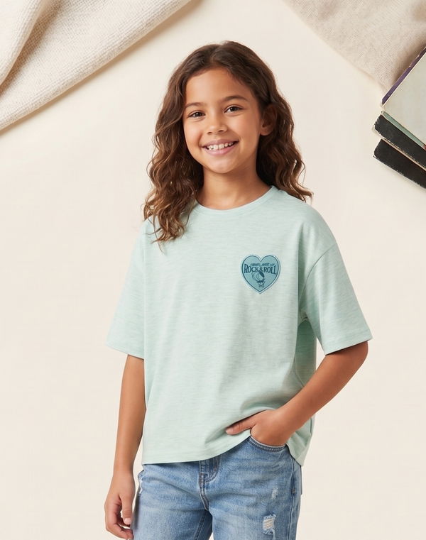 NOLIMIT WARNER BROS Girls Back Print T-Shirt Green