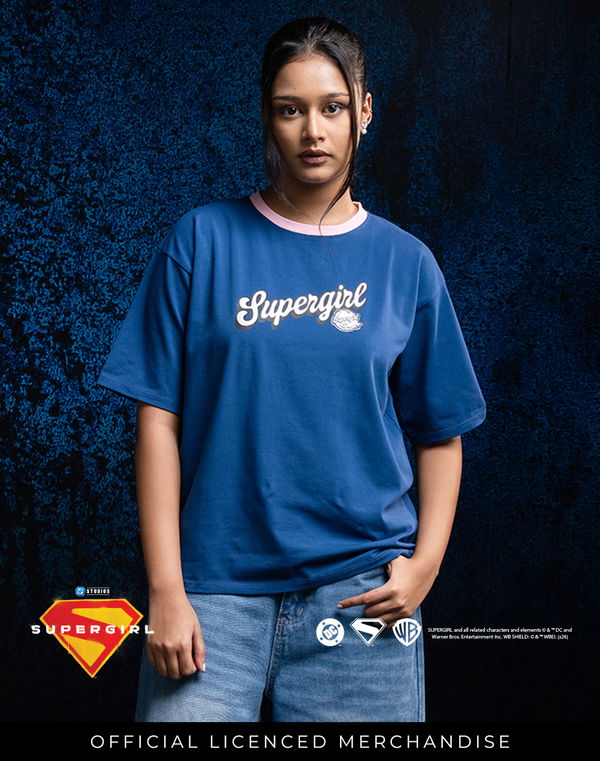 NOLIMIT WARNER BROS Girls Oversized T-Shirt Navy Blue