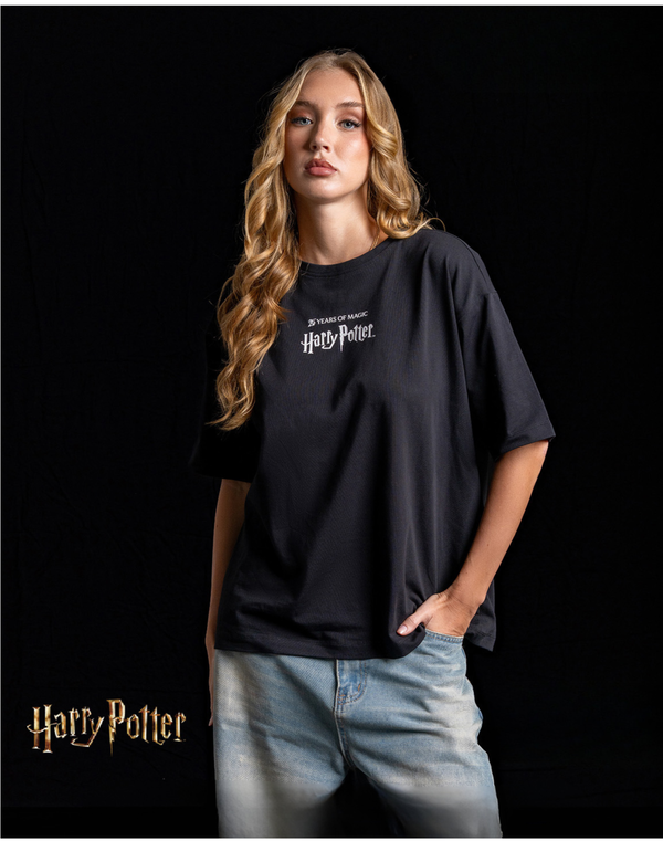 NOLIMIT WARNER BROS Oversized Screen Print T-Shirt Black