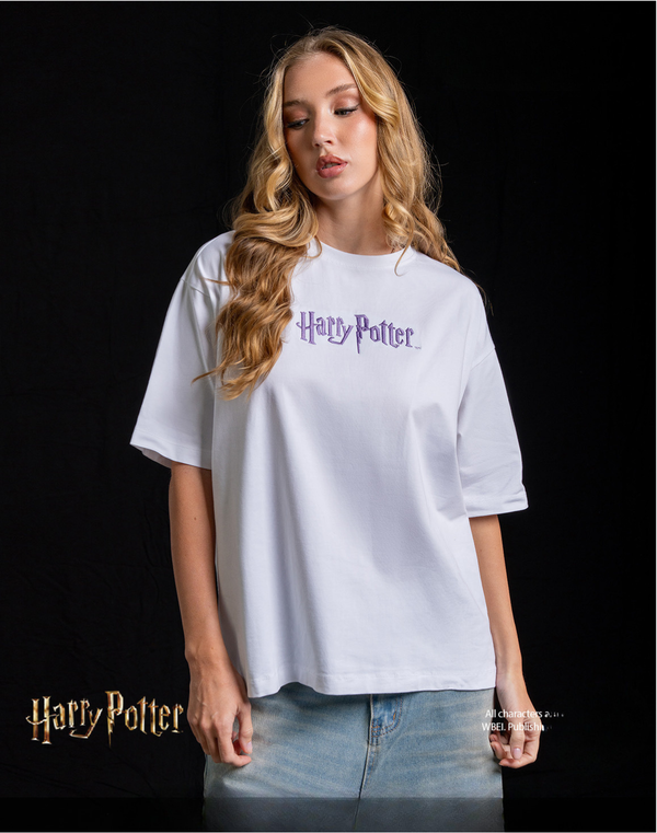 NOLIMIT WARNER BROS Oversized Screen Print T-Shirt White